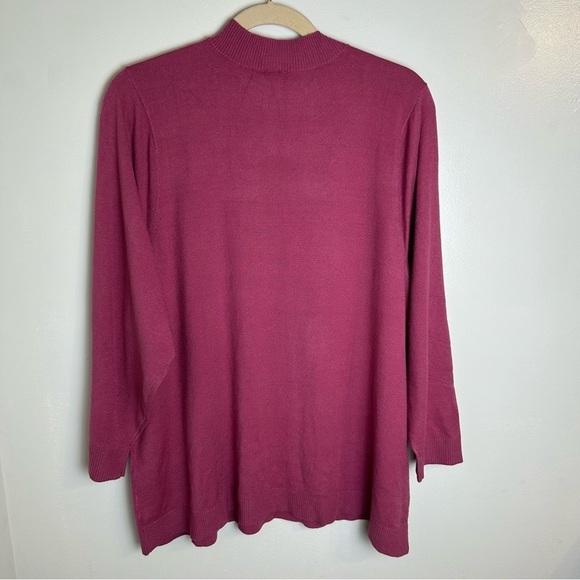 Torrid NWT Mock Neck Pullover Long Sleeve Sweater, Size 6X, Rose Pink - Picture 2 of 5